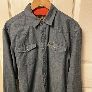 Howler Bros Sheridan Western Shirt Fleece with pearl snaps, Size M